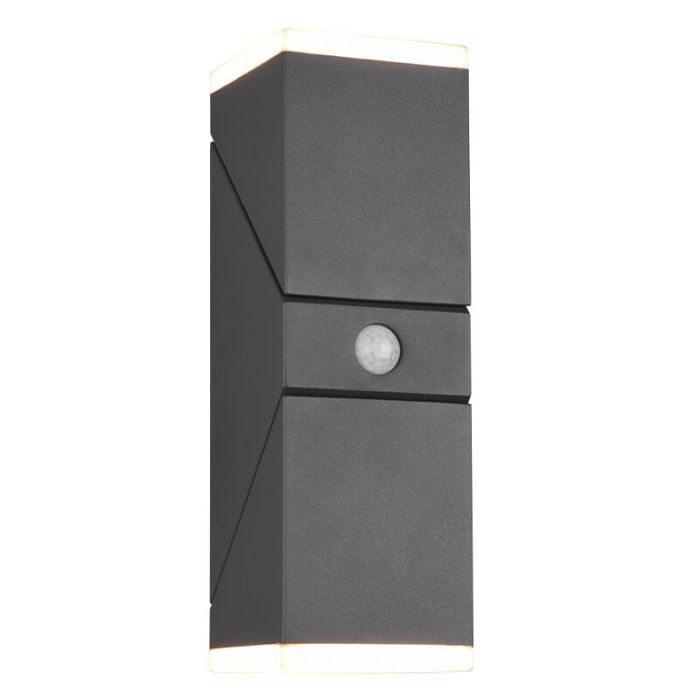 Anthracite outdoor wall light with motion sensor modern, Liron, 7W, 3000K LED, IP54