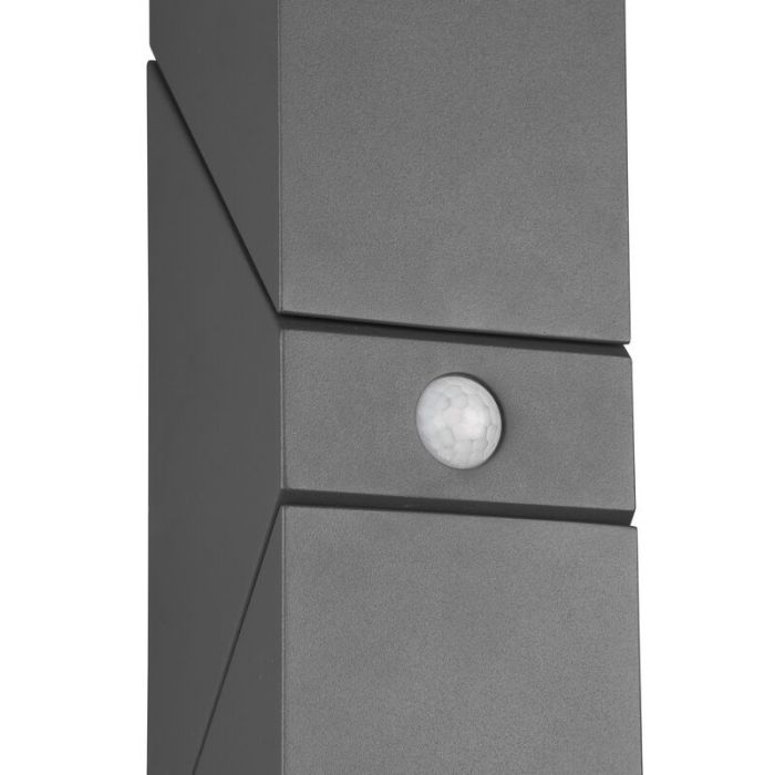 Anthracite outdoor wall light with motion sensor modern, Liron, 7W, 3000K LED, IP54