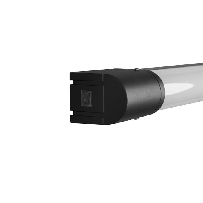 Black bathroom wall light modern, Bernou, 16W, 3000K LED, IP44