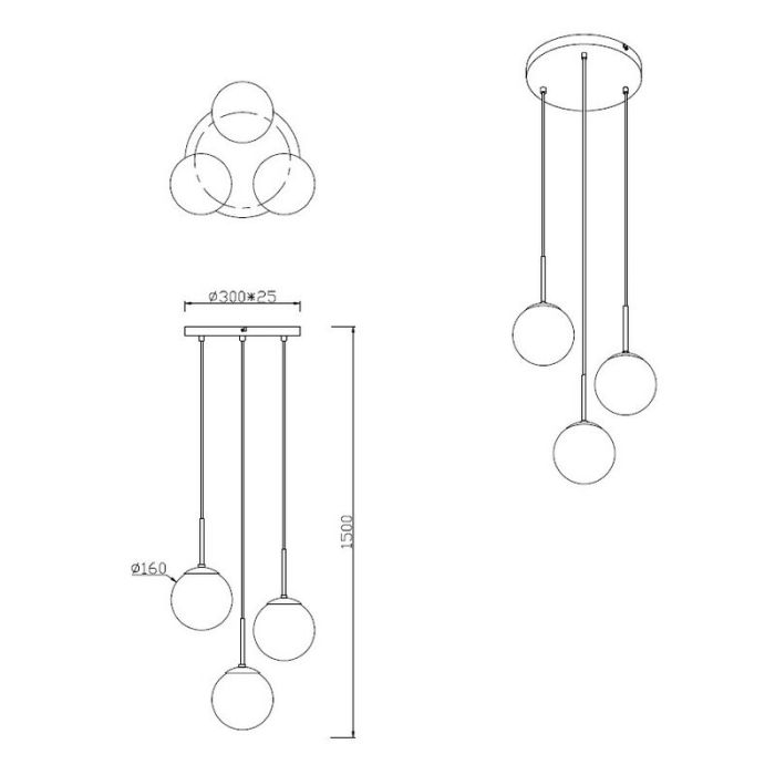 Anthracite pendant light modern, Resi