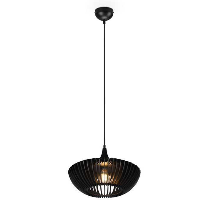 Wood pendant light black, Mirjan