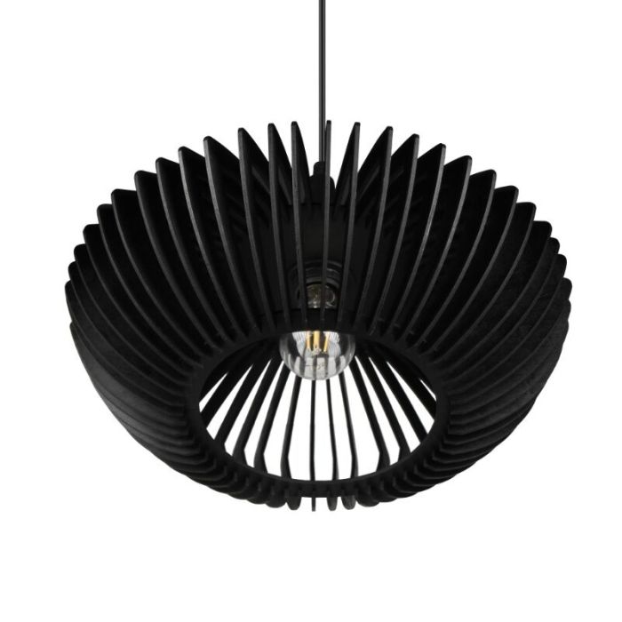 Wood pendant light black, Mirjan