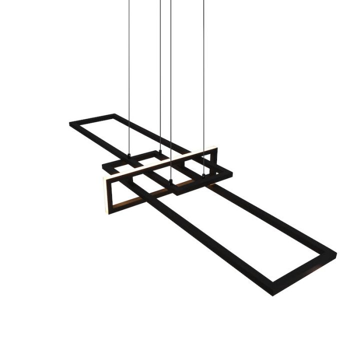 Black pendant light modern, Hatun, 34W, 3000K LED