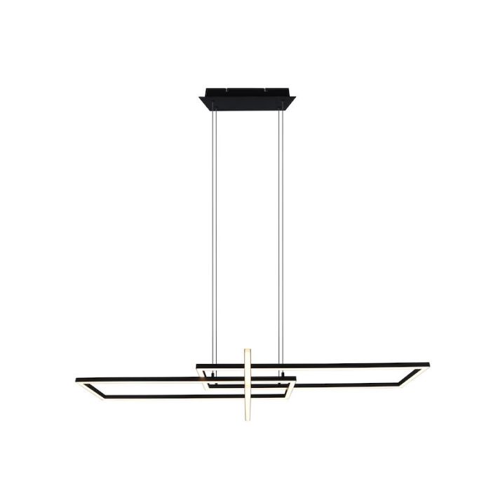 Black pendant light modern, Hatun, 34W, 3000K LED