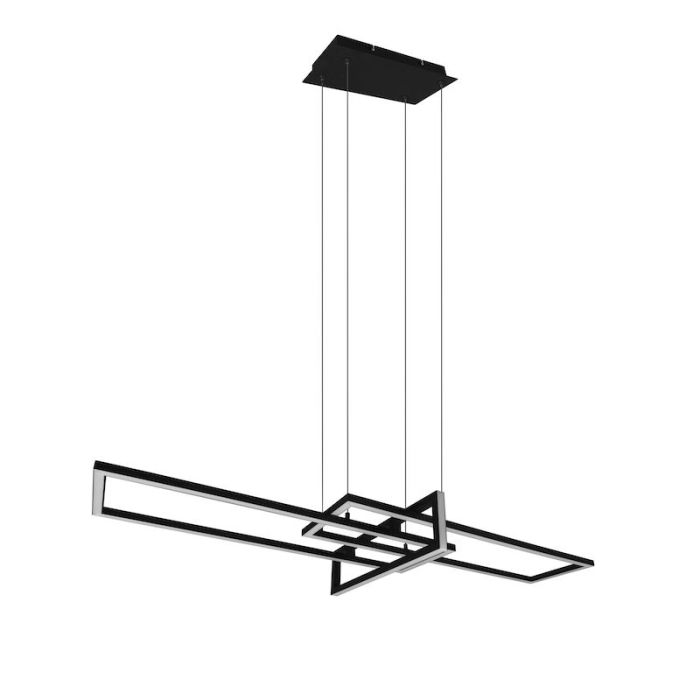 Black pendant light modern, Hatun, 34W, 3000K LED