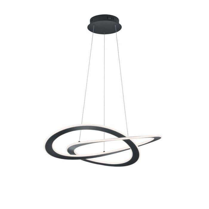 Anthracite pendant light modern, Jamilla, 52W, 3000K LED