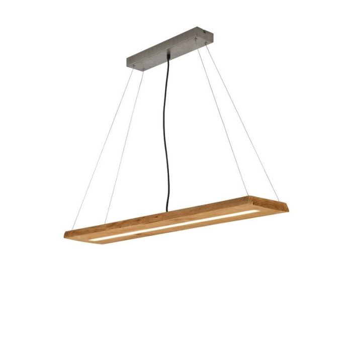 Wood pendant light brown, Deka, 27W, 3000K LED
