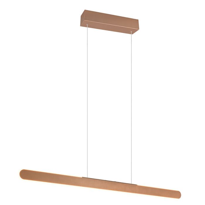 Brown pendant light modern, Dwayn, 28W, warm to cold white adjustable LED