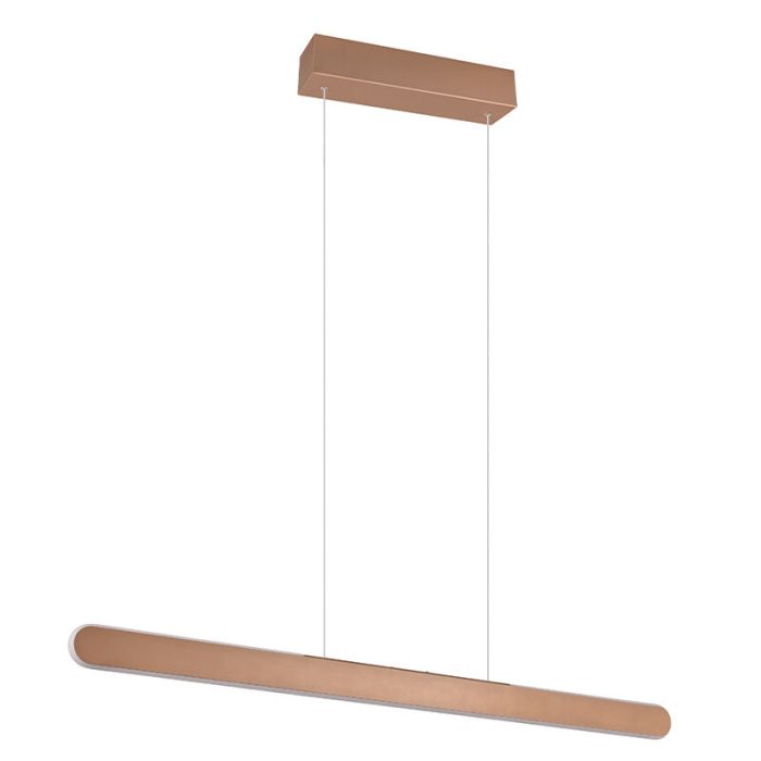 Brown pendant light modern, Dwayn, 28W, warm to cold white adjustable LED