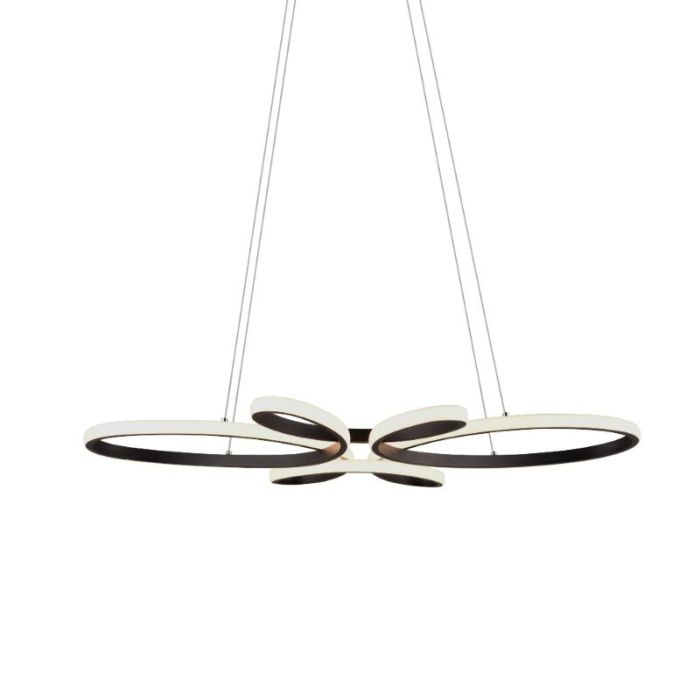 Black dining table hanging lamp design, Vikash, 32W, 3000K LED, 3-step dimmable