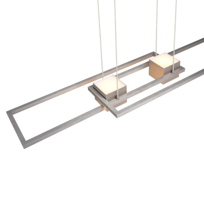 Nickel pendant light design, Sohaib, 37W, warm to cold white adjustable LED, 3-step dimmable