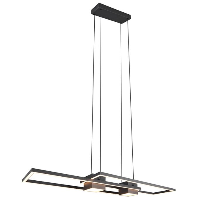 Black pendant light design, Sohaib, 37W, warm to cold white adjustable LED, 3-step dimmable