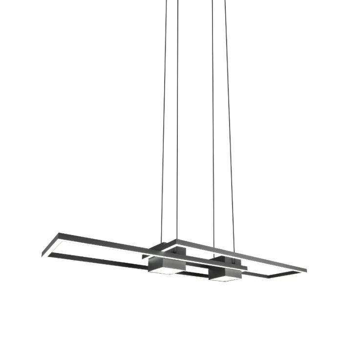 Black pendant light design, Sohaib, 37W, warm to cold white adjustable LED, 3-step dimmable