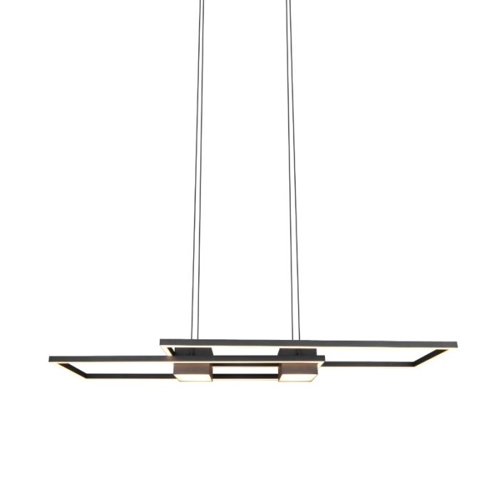 Black pendant light design, Sohaib, 37W, warm to cold white adjustable LED, 3-step dimmable