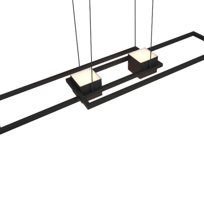 Black pendant light design, Sohaib, 37W, warm to cold white adjustable LED, 3-step dimmable