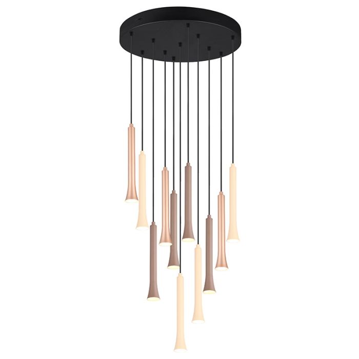 Black dining table hanging lamp modern, Albartus, 3W, white switch LED, 3-step dimmable