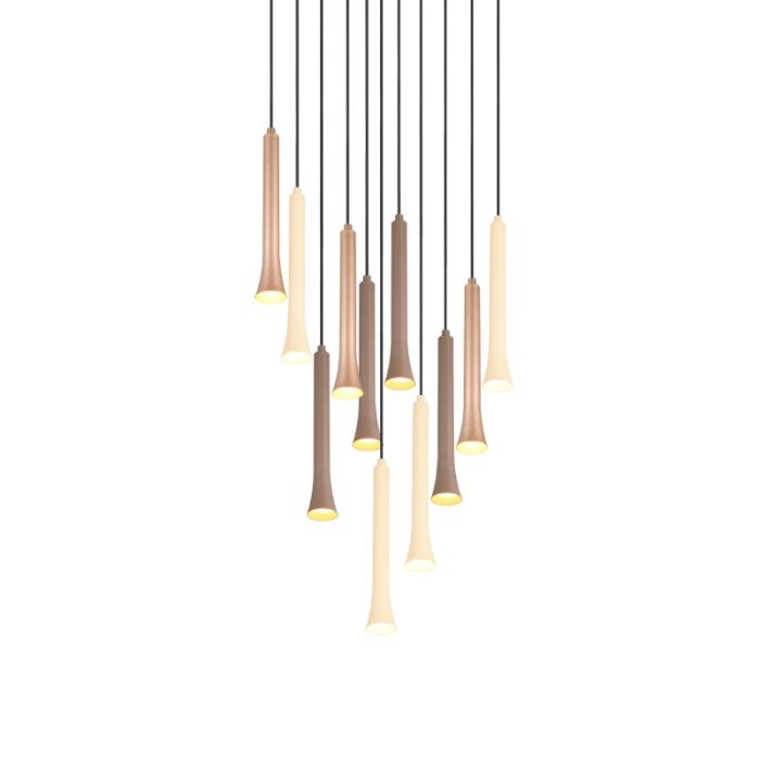 Black dining table hanging lamp modern, Albartus, 3W, white switch LED, 3-step dimmable
