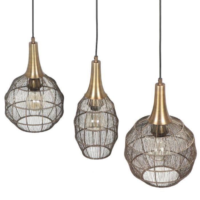 Bronze pendant light rustic, Rins