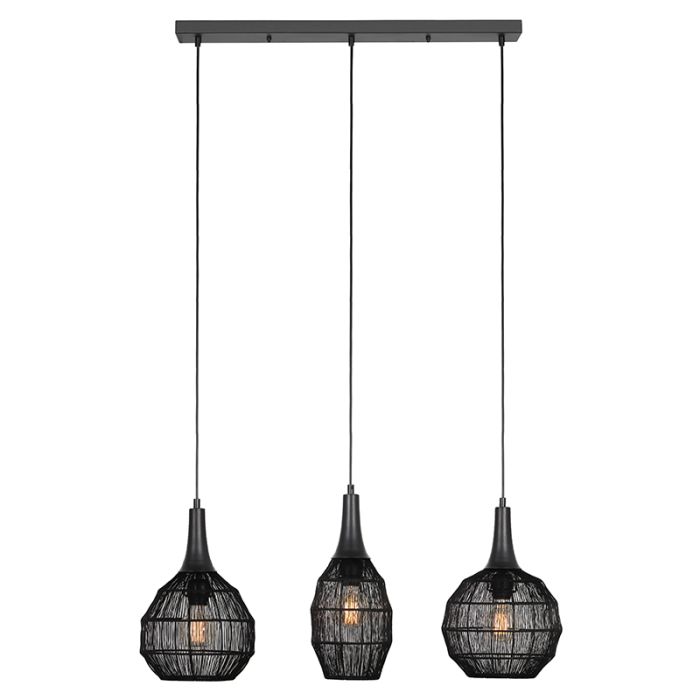 Black pendant light rustic, Rins