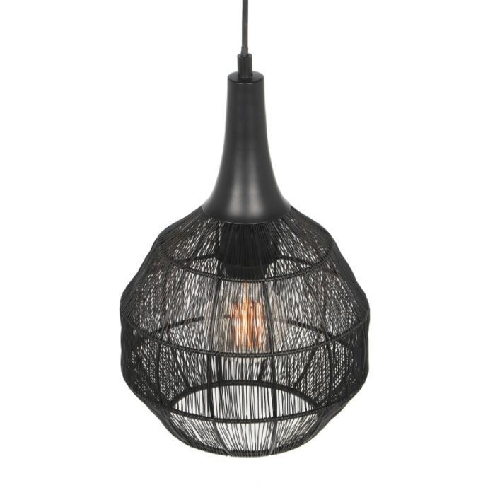 Black pendant light rustic, Rins