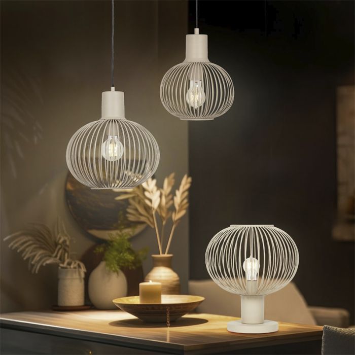 Beige pendant light industrial, Gjalt