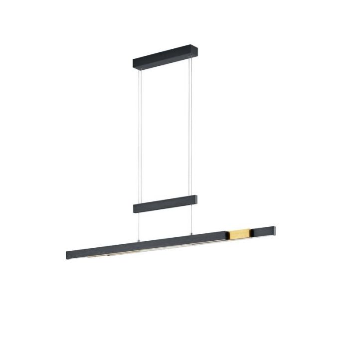 Black dining table hanging lamp modern, Jessey, 45W, warm to cold white adjustable LED