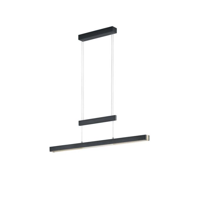 Black dining table hanging lamp modern, Jessey, 45W, warm to cold white adjustable LED