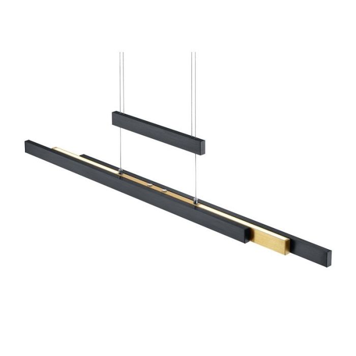 Black dining table hanging lamp modern, Jessey, 45W, warm to cold white adjustable LED