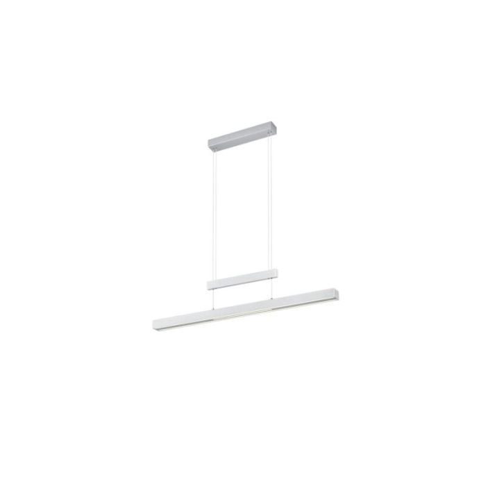 Nickel dining table hanging lamp modern, Jessey, 42W, warm to cold white adjustable LED, with touch dimmer
