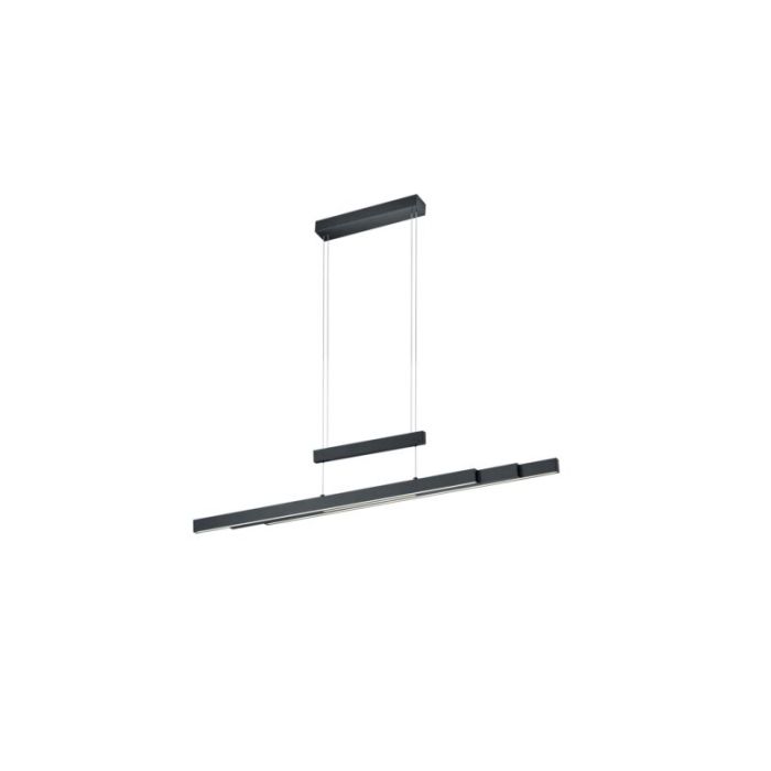 Black pendant light modern, Jessey, 42W, warm to cold white adjustable LED, with touch dimmer