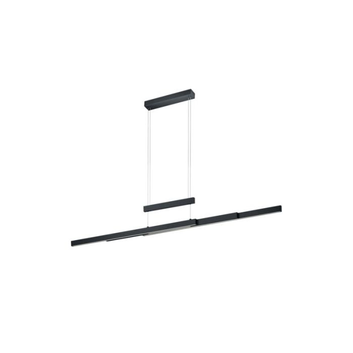 Black pendant light modern, Jessey, 42W, warm to cold white adjustable LED, with touch dimmer