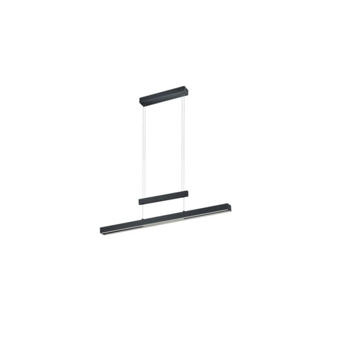 Black pendant light modern, Jessey, 42W, warm to cold white adjustable LED, with touch dimmer