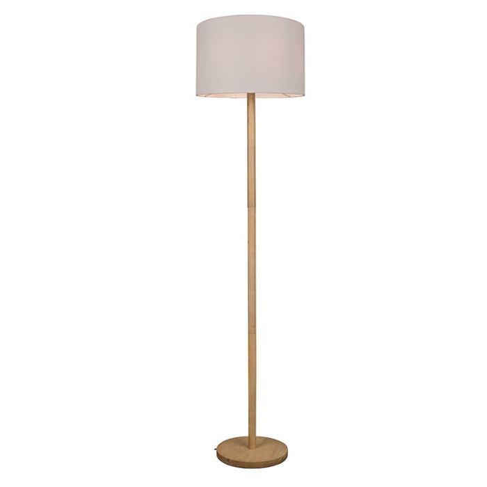 Wooden floor lamp, Caya, with switch