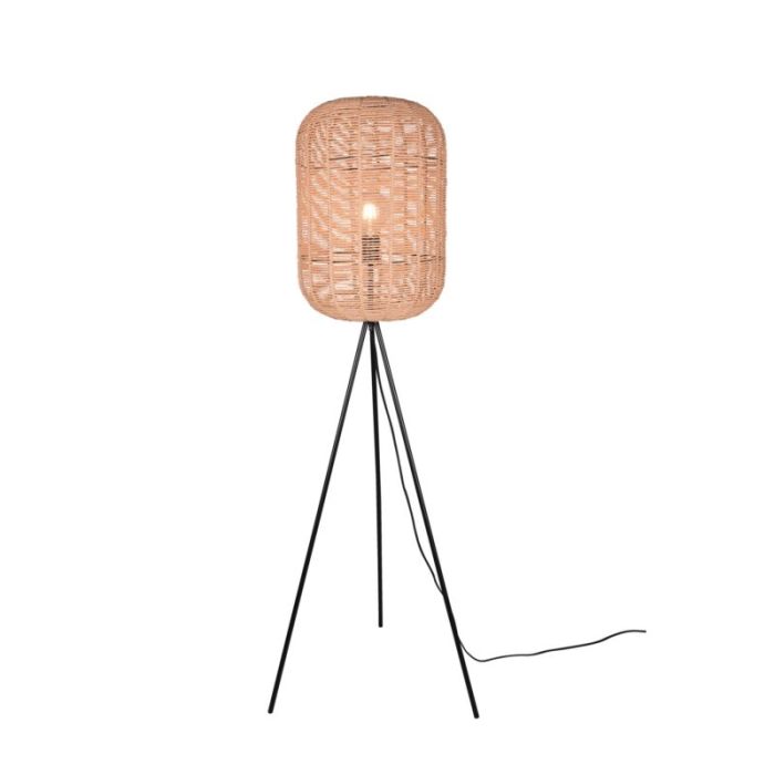 Black tripod floor lamp modern, Elham, with switch