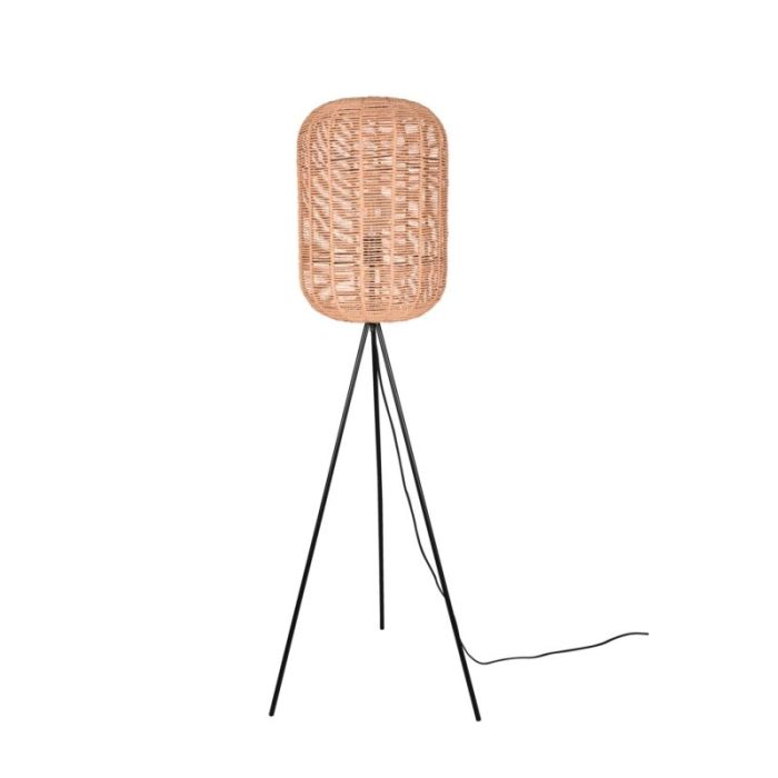 Black tripod floor lamp modern, Elham, with switch
