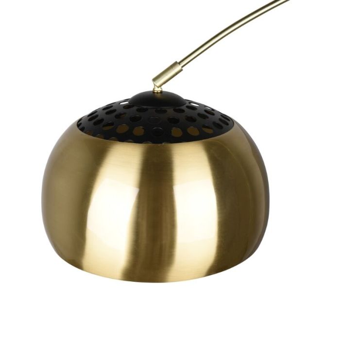 Brass arc floor lamp modern, Myrthe, with switch