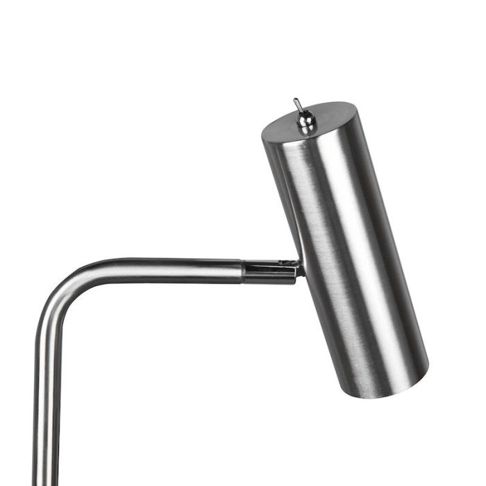 Nickel floor lamp modern, Kaso, with switch