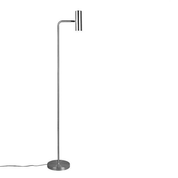 Nickel floor lamp modern, Kaso, with switch
