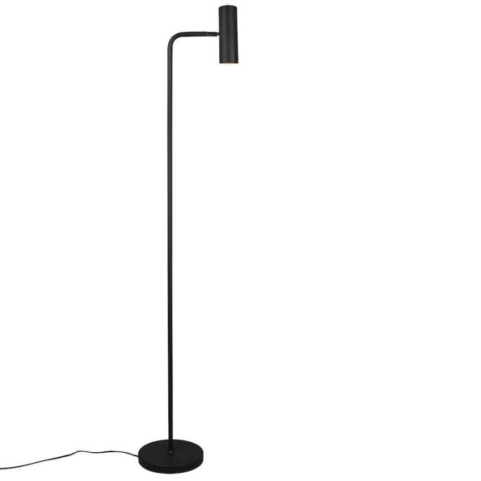 Black floor lamp modern, Kaso, with switch