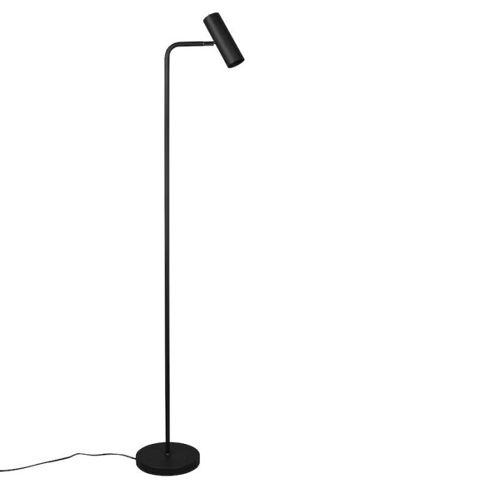 Black floor lamp modern, Kaso, with switch