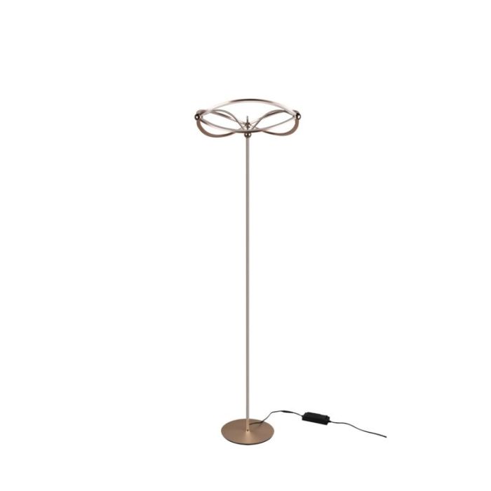 Brass floor lamp modern, Remy, 31W, 3000K LED, with switch