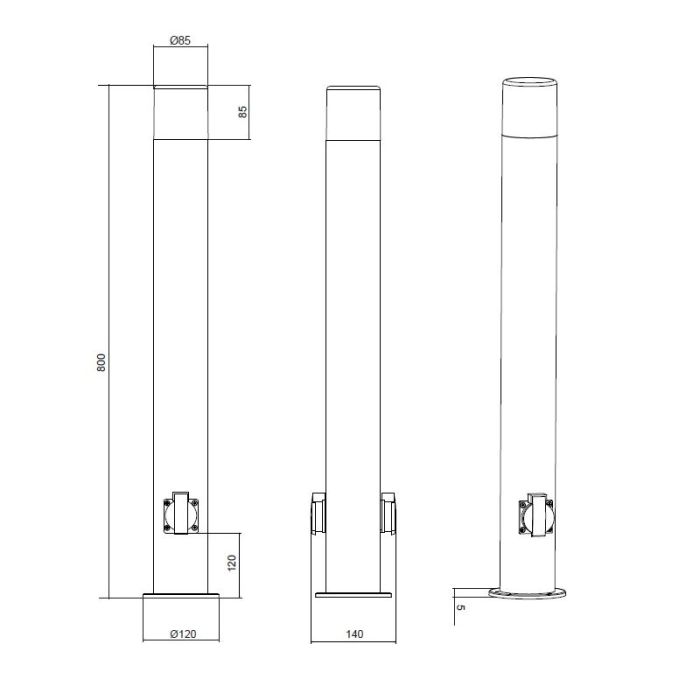Anthracite outdoor light modern, Fjelso, IP44