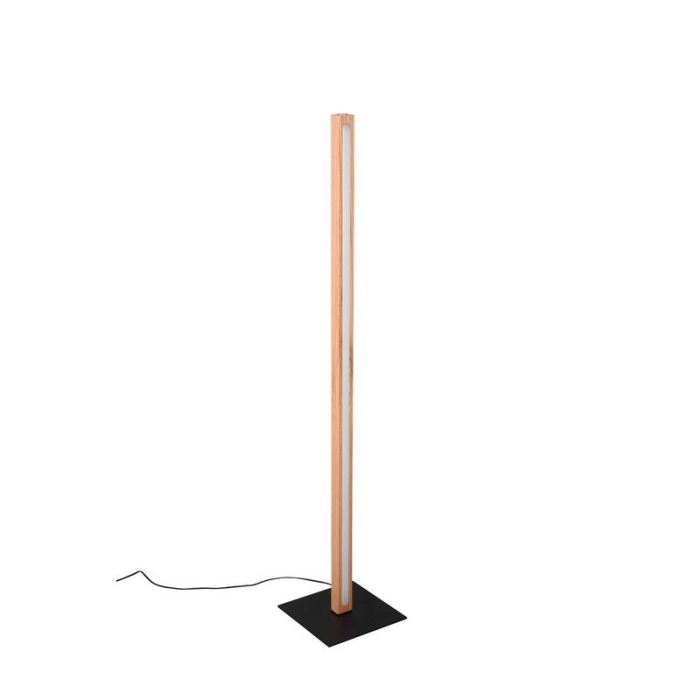 Wooden reading floor lamp, Kelley, 20W, 3000K LED, with switch