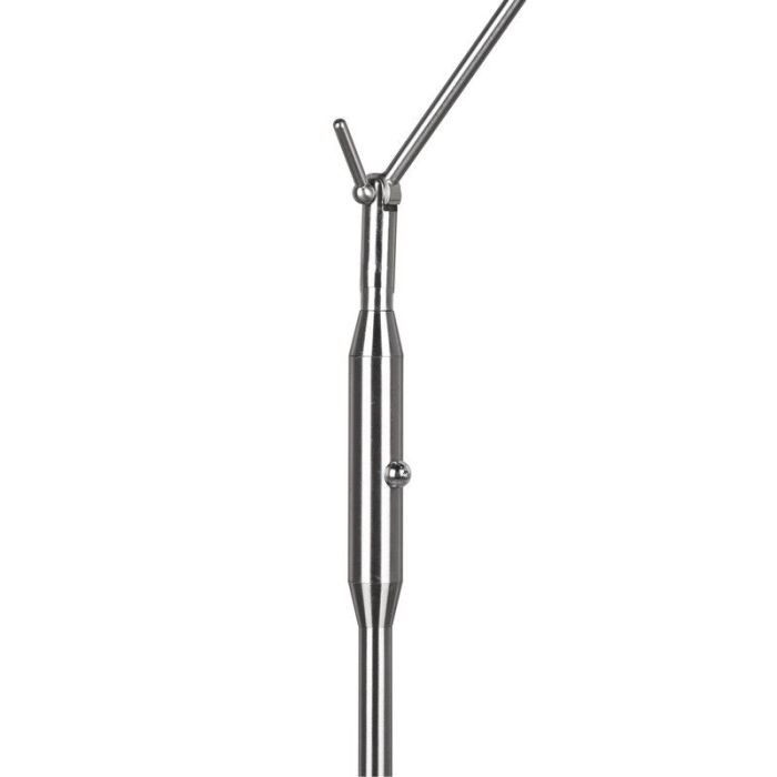 Nickel reading floor lamp modern, Marjon, 6W, warm to cold white adjustable LED, with touch dimmer