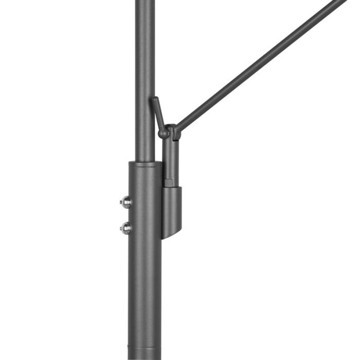 Anthracite reading floor lamp modern, Marjon, 35W, warm to cold white adjustable LED, with touch dimmer