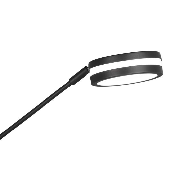 Anthracite reading floor lamp modern, Marjon, 35W, warm to cold white adjustable LED, with touch dimmer