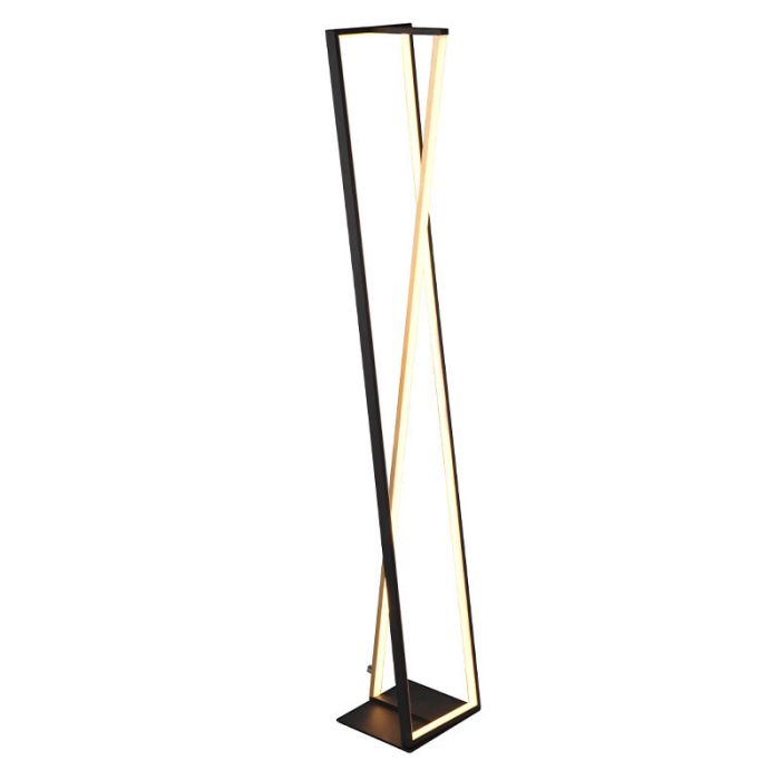 Black floor lamp modern, Chadi, 26W, warm to cold white adjustable LED