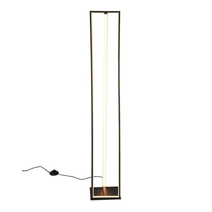 Black floor lamp modern, Chadi, 26W, warm to cold white adjustable LED