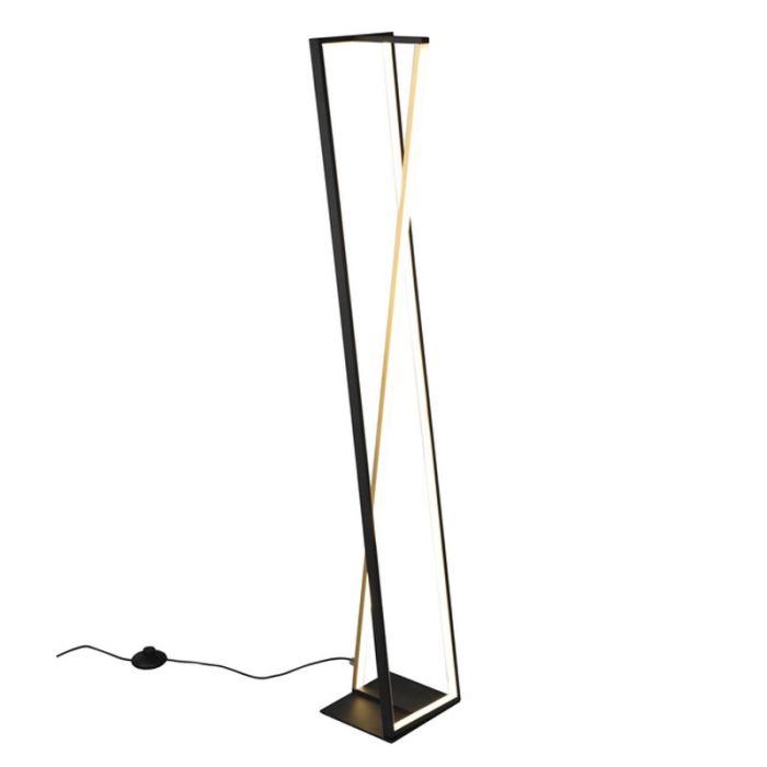 Black floor lamp modern, Chadi, 26W, warm to cold white adjustable LED