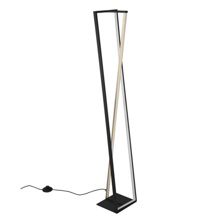 Black floor lamp modern, Chadi, 26W, warm to cold white adjustable LED